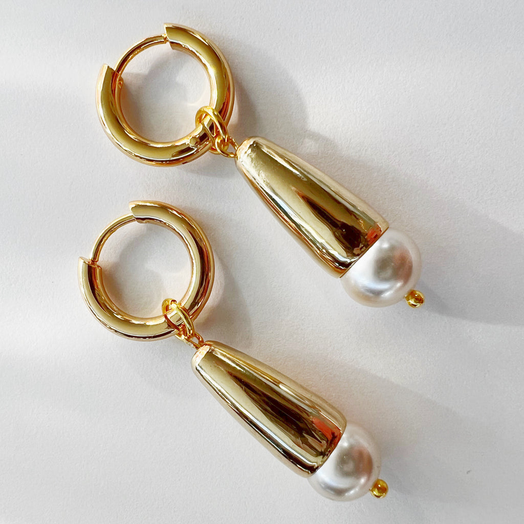 Core Hoop Drops: Lucite Pearls