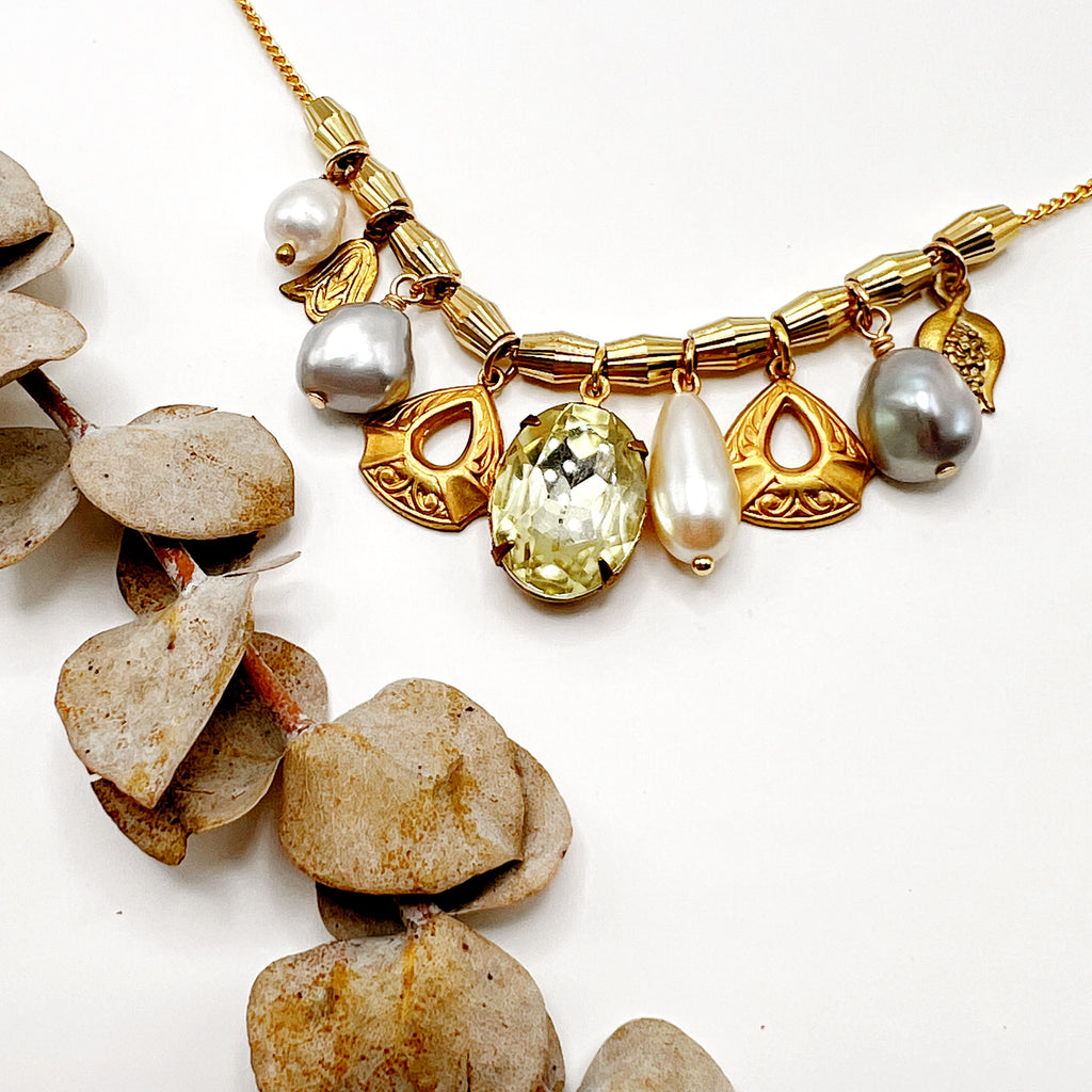 Vintage Cluster Necklace