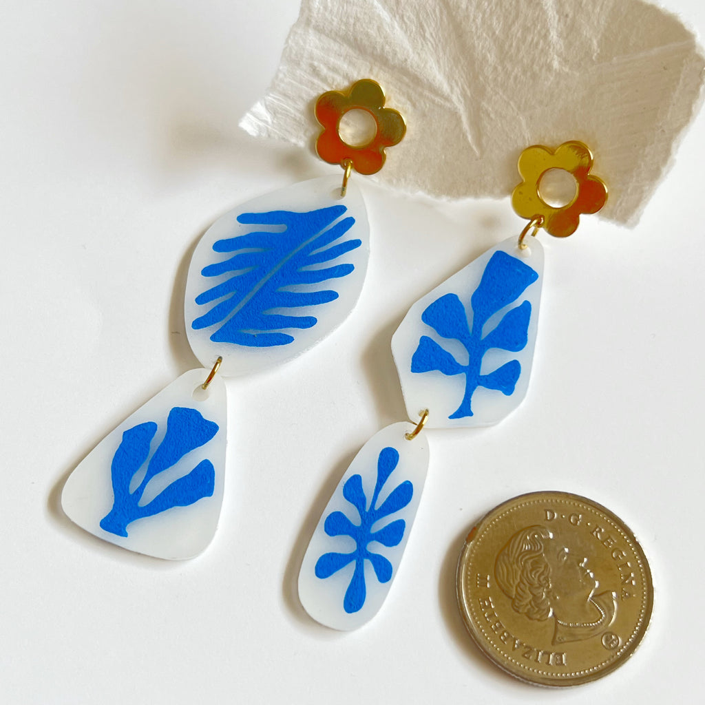 Abstract Drops With Floral Posts
