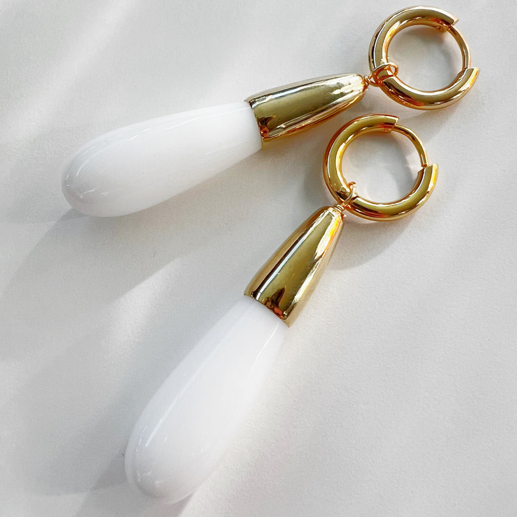 Core Hoop Drops: Lucite Milky White