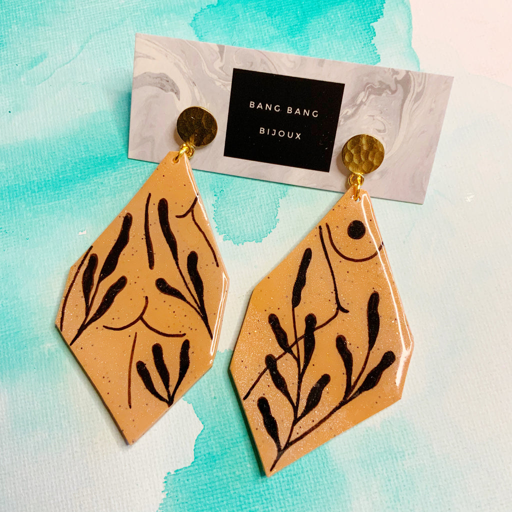 Fine Line Nudes: Hand-Cut Geode Shape