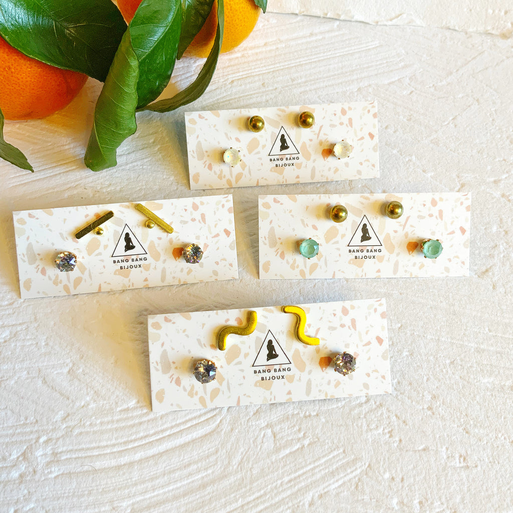 Swarovski 6mm Studs: Multiple Colour Options