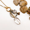 Vintage Coin + Stone Charm Pop Necklace
