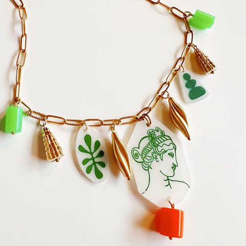 Hand-Painted Charm Necklace