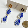 Abstract Drops With Floral Posts