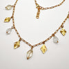Delicate Crystal + Citrine Charm Necklace