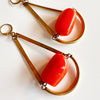 More is More Earrings: Orange Red Lucite