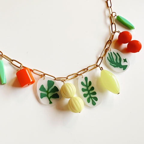 Hand-Painted Charm Necklace