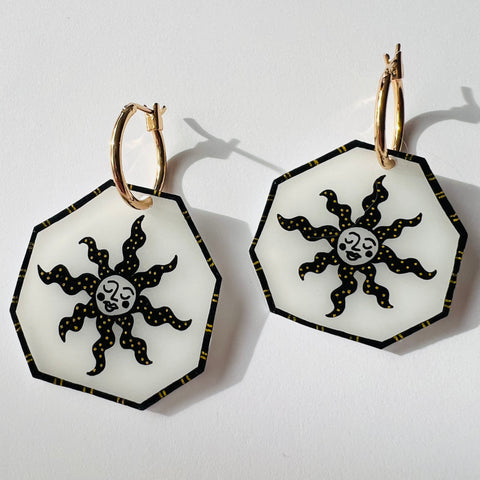Silly Sun Hoop Charms