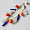 Vintage Charm Bracelet: Bright Orange + Blues