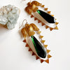 More is More Earrings: Emerald Lucite