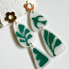 Abstract Drops With Floral Posts