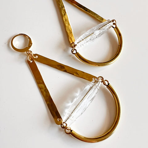 More is More Earrings: Clear Lucite