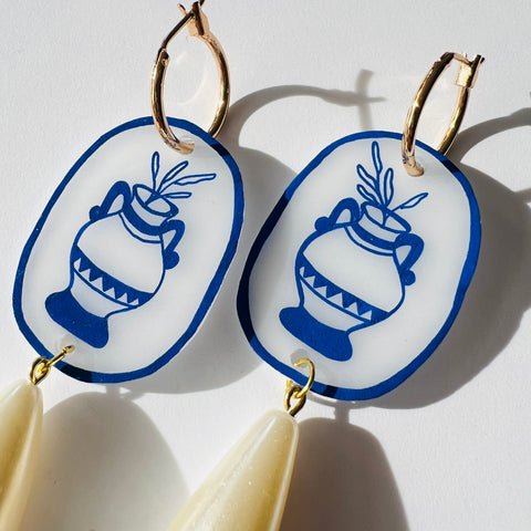 Greek vessel Hoop Charms