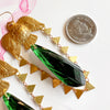 More is More Earrings: Emerald Lucite