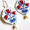 Flora Delft Drops + Vintage Glass Pearl