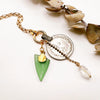 Vintage Coin + Sea Glass Charm Pop Necklace