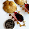 More is More Earrings: Dark Wine Red Lucite