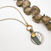 Vintage Coin + Sea Glass Charm Pop Necklace
