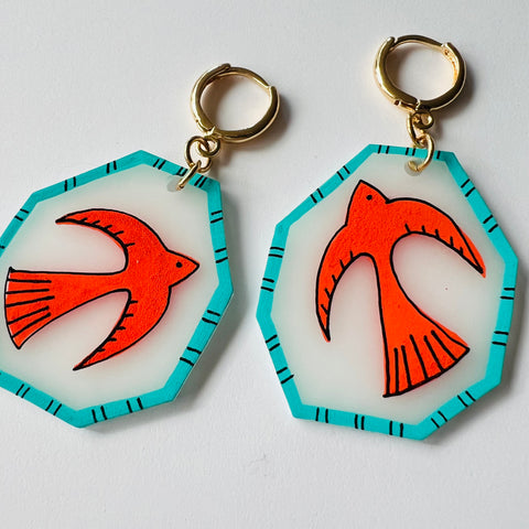 The Bird’s The Word Hoop Charms