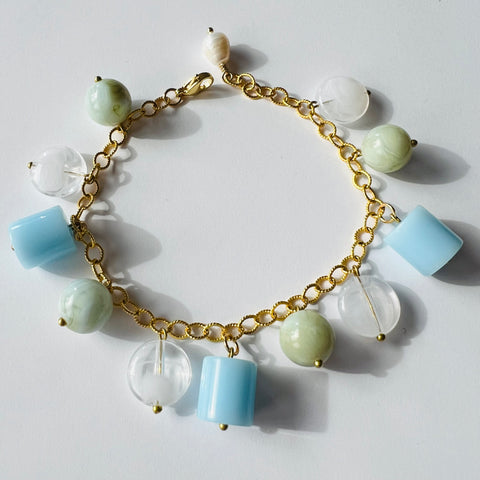 Vintage Charm Bracelet: Pastels