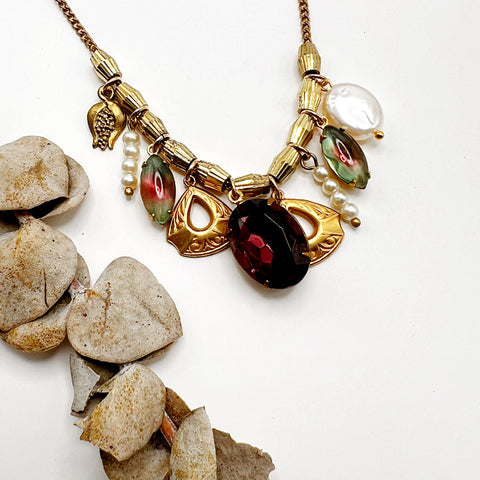 Vintage Cluster Necklace