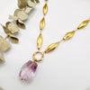 Vintage Charm Necklace: Amethyst