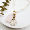 Vintage Charm Necklace: Quartz