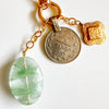 Vintage Coin + Semi-Precious StoneCharm Pop Necklace
