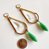 More is More Earrings: Green + Clear Lucite