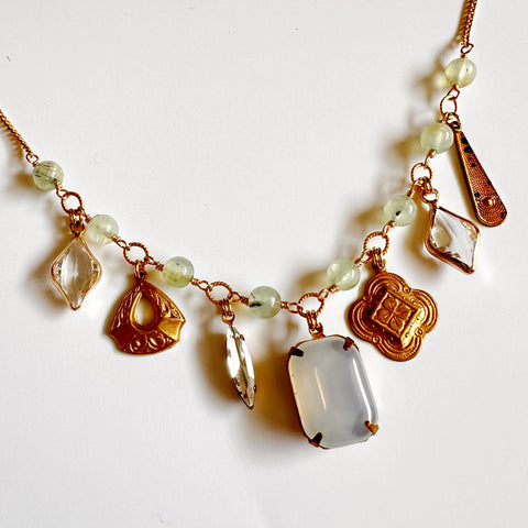 Vintage Charm Drop Necklace