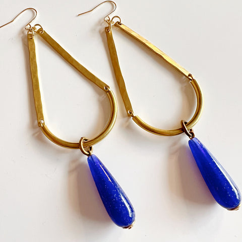 More is More Earrings: Blue Lucite