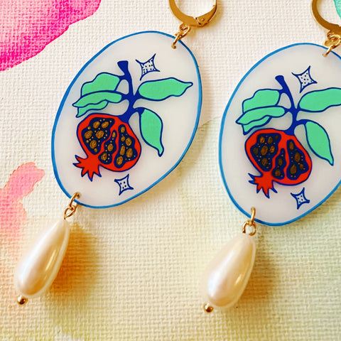 Pomegranate Earrings