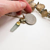 Vintage Coin + Sea Glass Charm Pop Necklace
