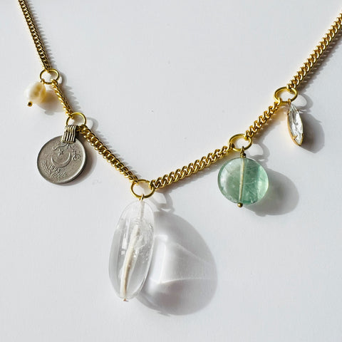 Vintage Collage Necklace