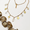 Delicate Crystal + Citrine Charm Necklace