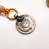Vintage Coin + Stone Charm Pop Necklace