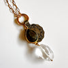 Vintage Coin + Semi-Precious StoneCharm Pop Necklace