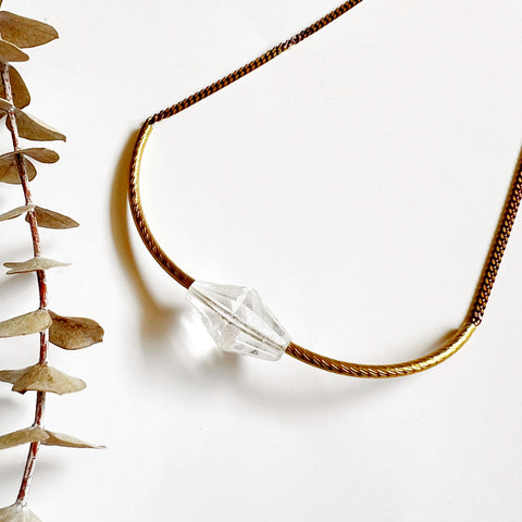 Chloe Collar: Crystal Quartz (19 inches plus adjuster chain)