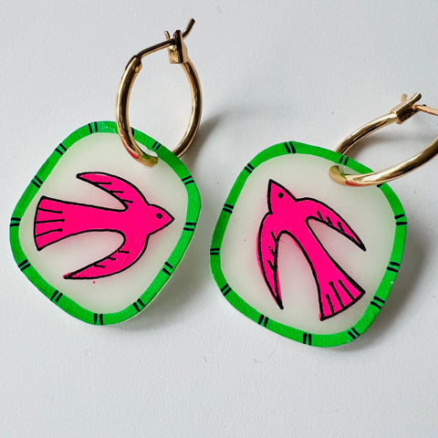 The Bird’s The Word Hoop Charms