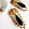 More is More Earrings: Emerald Lucite