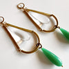 More is More Earrings: Green + Clear Lucite