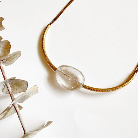 Chloe Collar: Crystal Quartz (19 inches plus adjuster chain)