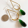 More is More Earrings: Green + Clear Lucite