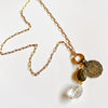 Vintage Coin + Semi-Precious StoneCharm Pop Necklace
