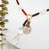 Vintage Charm Necklace: Quartz + Coin