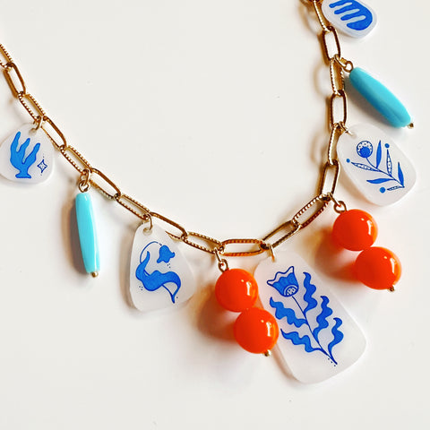 Hand-Painted Charm Necklace