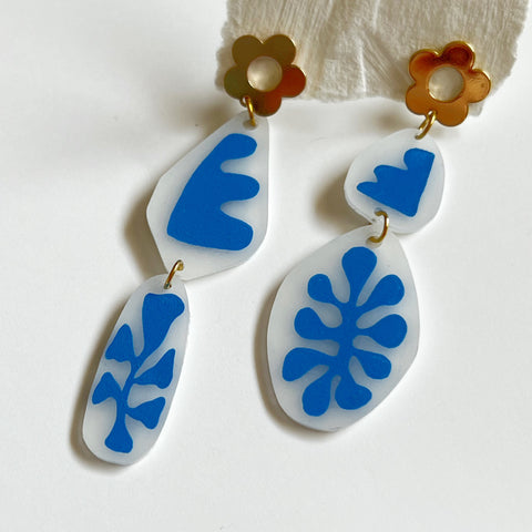 Abstract Drops With Floral Posts