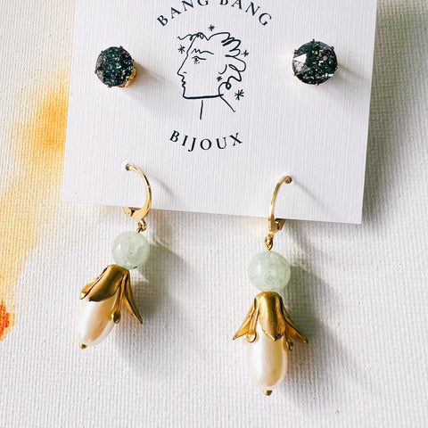 Vintage Drop + Swarovski Stud Pack