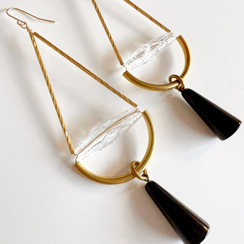 More is More Earrings: Blue Lucite